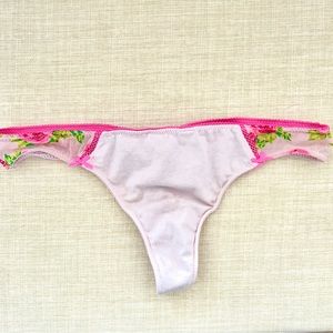 Floral VS Pink Thong NWT